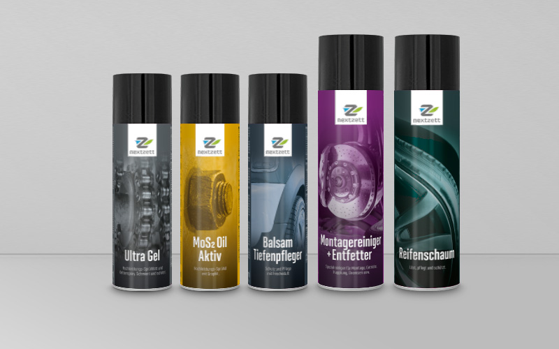 Etikett-Design Aerosoldosen für nextzett